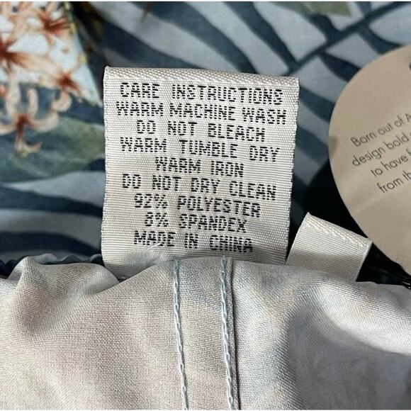 Franks Swim X-Large Board Shorts Hawaiian Floral Elastic Waist Pockets Quick Dry - Picture 5 of 5